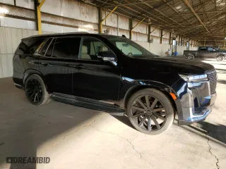 2021 Cadillac Escalade Premium Luxury with VIN 1GYS4CKL6MR263319, listed as a Copart auction lot 80558024 with 40,348 mi miles and Salvage Title. Bid and sale history available at carsss.com. Image 4.