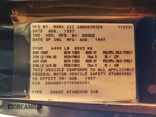 1997 Dodge Cargo with VIN 2B6HB21X7VK588851, listed as a Copart auction lot 49679895 with 101,922 mi miles and Salvage Title. Bid and sale history available at carsss.com. Image 15.