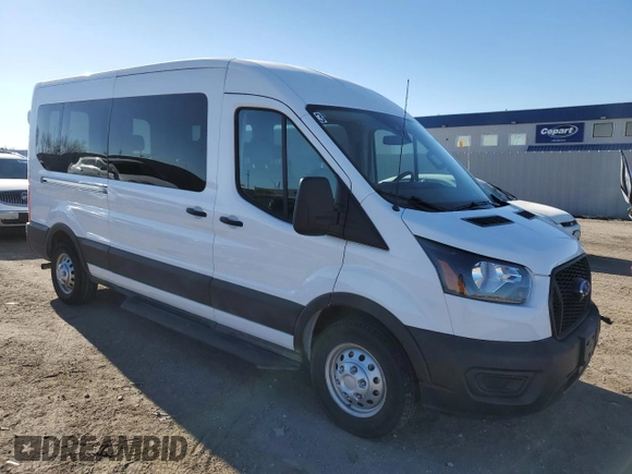 2023 Ford Transit Passenger XL with VIN 1FBAX9C85PKC11039, listed as a Copart auction lot 88472055 with 8,569 mi miles and Salvage Title. Bid and sale history available at DreamBid. Image 4.