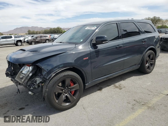 2018 Dodge Durango SRT with VIN 1C4SDJGJ1JC176749, listed as a Copart auction lot 52998575 with 49,234 mi miles and Salvage title. Bid and sale history available at DreamBid. Image 1.