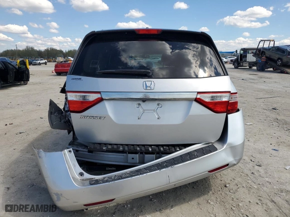 2013 Honda Odyssey EX-L with VIN 5FNRL5H68DB077159, listed as a Copart auction lot 46659105 with 0 mi miles and Salvage Title. Bid and sale history available at carsss.com. Image 6.