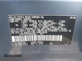2009 Toyota RAV4 with VIN JTMZF33V59D002606, listed as a IAAI auction lot 41944961 with 146,445 mi miles. Bid and sale history available at carsss.com. Image 9.