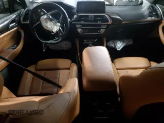 2021 BMW X4 xDrive30i with VIN 5UX2V1C01M9H64891, listed as a Copart auction lot 56797025 with Not provided miles and Salvage title. Bid and sale history available at DreamBid. Image 8.