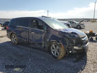 2019 Honda Odyssey EX-L with VIN 5FNRL6H70KB025729, listed as a Copart auction lot 46331235 with 123,682 mi miles and Salvage Title. Bid and sale history available at carsss.com. Image 4.