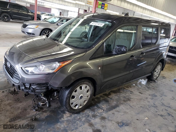2019 Ford Transit Connect Wagon XLT with VIN NM0GE9F27K1415968, listed as a Copart auction lot 47727415 with 0 mi miles and Salvage Title. Bid and sale history available at carsss.com. Image 1.