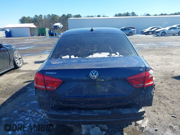 2012 Volkswagen Passat SE with VIN 1VWBP7A38CC034225, listed as a IAAI auction lot 41617236 with 188,995 mi miles and . Bid and sale history available at DreamBid. Image 17.