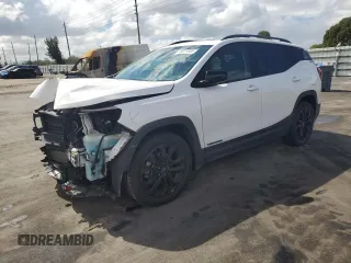 2020 GMC Terrain SLT with VIN 3GKALPEX6LL216716, listed as a Copart auction lot 46611685 with 64,277 mi miles and Salvage Title. Bid and sale history available at carsss.com. Image 1.