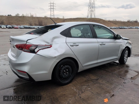 2022 Hyundai Accent SE with VIN 3KPC24A61NE154863, listed as a Copart auction lot 51005035 with 63,612 mi miles and Salvage Title. Bid and sale history available at carsss.com. Image 3.