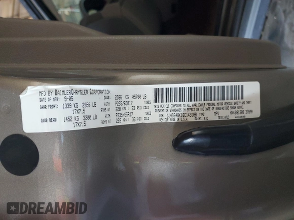 2006 Jeep Grand Cherokee Laredo with VIN 1J4GS48K16C143188, listed as a Copart auction lot 49917765 with 144,177 mi miles and Salvage Title. Bid and sale history available at carsss.com. Image 13.