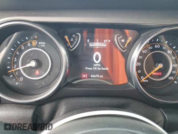 2021 Jeep Wrangler Sport z VIN 1C4GJXAG1MW637028, wystawiony jako Copart lot #54346475 z przebiegiem 80 675 mil mil oraz Szkody całkowita. Historia ofert i sprzedaży dostępna na DreamBid. Obrazek 9.