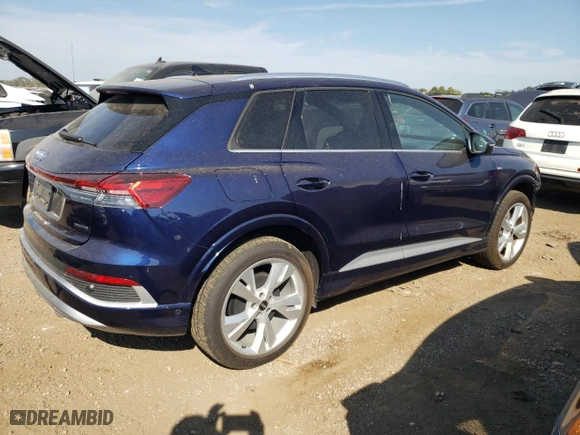 2023 Audi Q4 e-tron Premium Plus with VIN WA1L2BFZ5PP072266, listed as a Copart auction lot 70913174 with 3,647 mi miles and Salvage Title. Bid and sale history available at carsss.com. Image 3.