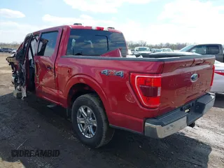 2021 Ford F-150 XL with VIN 1FTFW1E58MKD31650, listed as a IAAI auction lot 41916402 with 63,626 mi miles. Bid and sale history available at carsss.com. Image 3.