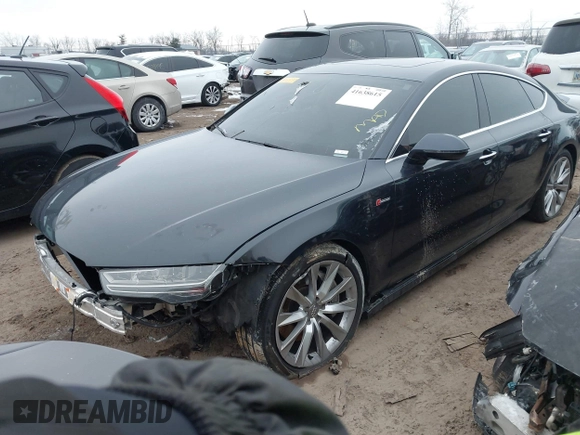 2016 Audi A7 3.0 Premium Plus with VIN WAUWGAFC0GN006470, listed as a IAAI auction lot 41638615 with 104,040 mi miles. Bid and sale history available at carsss.com. Image 17.