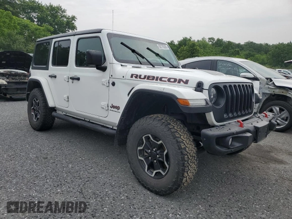 2023 Jeep Wrangler Rubicon with VIN 1C4JJXFM3PW585720, listed as a Copart auction lot 59776305 with 19,190 mi miles and Salvage title. Bid and sale history available at DreamBid. Image 4.