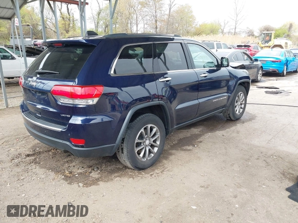 2014 Jeep Grand Cherokee Limited with VIN 1C4RJFBG4EC347208, listed as a IAAI auction lot 41982209 with 124,663 mi miles and . Bid and sale history available at DreamBid. Image 4.