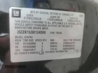 2008 Chevrolet Silverado 1500 LTZ with VIN 2GCEK19J981240990, listed as a Copart auction lot 53208325 with 194,451 mi miles and Salvage Title. Bid and sale history available at DreamBid. Image 14.