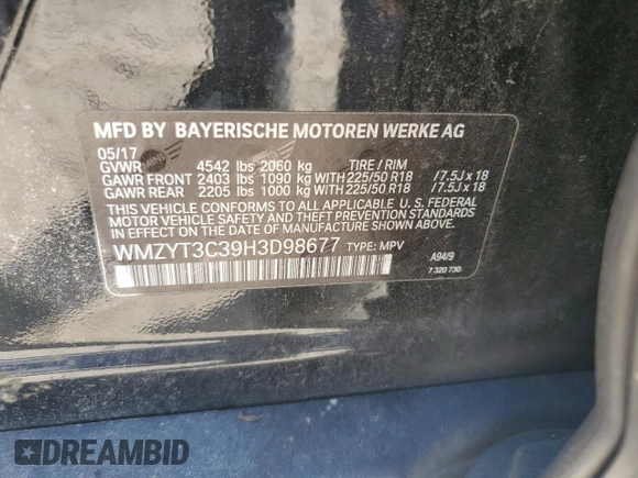 2017 MINI Countryman Cooper S with VIN WMZYT3C39H3D98677, listed as a Copart auction lot 71831944 with 56,638 mi miles and Salvage Title. Bid and sale history available at carsss.com. Image 12.