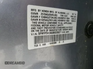 2016 Honda Pilot EX with VIN 5FNYF5H36GB033027, listed as a Copart auction lot 50436815 with 108,719 mi miles and Salvage Title. Bid and sale history available at carsss.com. Image 15.