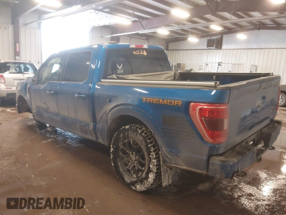 2021 Ford F-150 XL with VIN 1FTEW1E84MFC16395, listed as a IAAI auction lot 41606743 with 81,425 mi miles. Bid and sale history available at carsss.com. Image 3.