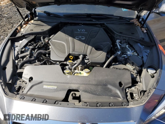 2019 Infiniti Q50 3.0t LUXE with VIN JN1EV7ARXKM590557, listed as a Copart auction lot 41850245 with 57,596 mi miles and Salvage Title. Bid and sale history available at carsss.com. Image 11.