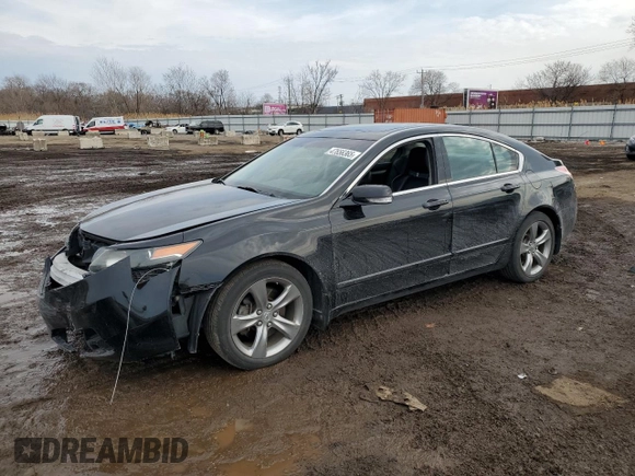 2012 Acura TL Tech Auto with VIN 19UUA9F55CA008438, listed as a Copart auction lot 47656365 with 152,854 mi miles and Salvage Title. Bid and sale history available at carsss.com. Image 1.