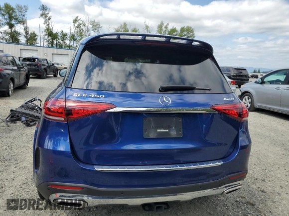 2021 Mercedes-Benz GLE 450 with VIN 4JGFB5KB1MA358171, listed as a Copart auction lot 59819205 with Not provided miles and Salvage title. Bid and sale history available at DreamBid. Image 6.