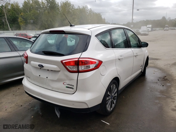 2017 Ford C-Max Energi Titanium with VIN 1FADP5FU8HL107382, listed as a Copart auction lot 58374741 with 56,187 mi miles. Bid and sale history available at carsss.com. Image 4.