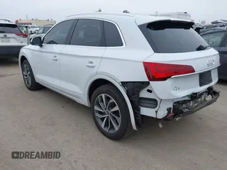 2023 Audi Q5 S line Premium with VIN WA1GAAFY9P2135453, listed as a IAAI auction lot 42030044 with 27,690 mi miles and . Bid and sale history available at DreamBid. Image 3.