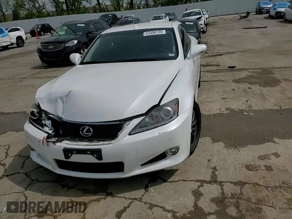 2012 Lexus IS 250 C with VIN JTHFF2C23C2524901, listed as a Copart auction lot 53550135 with 67,652 mi miles and Salvage title. Bid and sale history available at DreamBid. Image 13.