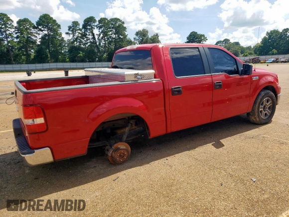 2008 Ford F-150 XL with VIN 1FTRW12W58FA87108, listed as a Copart auction lot 63052835 with 191,524 mi miles and Clean title. Bid and sale history available at DreamBid. Image 3.