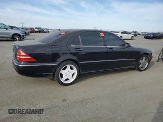 2002 Mercedes-Benz S 5.0L with VIN WDBNG75J32A295134, listed as a Copart auction lot 48179615 with 218,048 mi miles and Salvage Title. Bid and sale history available at carsss.com. Image 3.