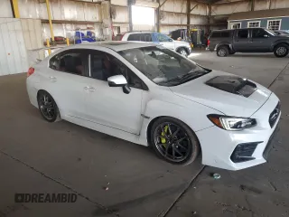 2018 Subaru WRX STI Launch with VIN JF1VA2W64J9811734, listed as a Copart auction lot 63633825 with 52,767 mi miles and Salvage title. Bid and sale history available at DreamBid. Image 4.