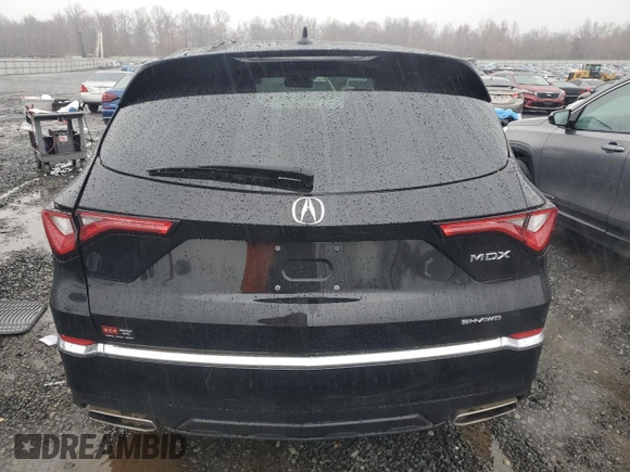 2023 Acura MDX with VIN 5J8YE1H36PL028064, listed as a Copart auction lot 81666304 with 16,586 mi miles and Salvage Title. Bid and sale history available at carsss.com. Image 6.