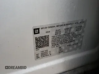 2019 GMC Terrain SLE with VIN 3GKALTEV2KL309979, listed as a Copart auction lot 58098935 with 61,783 mi miles and Clean title. Bid and sale history available at DreamBid. Image 12.
