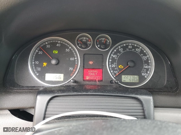 2003 Volkswagen Passat GLX with VIN WVWRH63B03P438156, listed as a Copart auction lot 44867355 with 227,762 mi miles and Salvage Title. Bid and sale history available at carsss.com. Image 9.