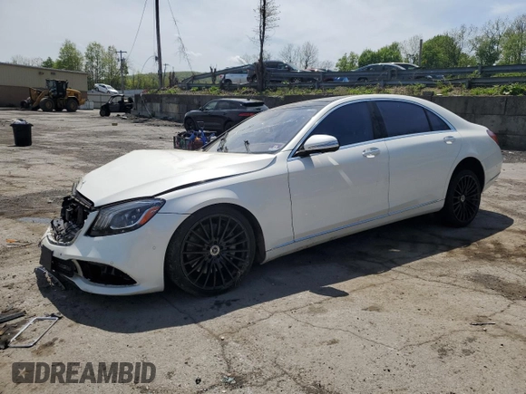 2019 Mercedes-Benz S 450 with VIN WDDUG6EB6KA461541, listed as a Copart auction lot 55125255 with 64,082 mi miles and Salvage title. Bid and sale history available at DreamBid. Image 1.