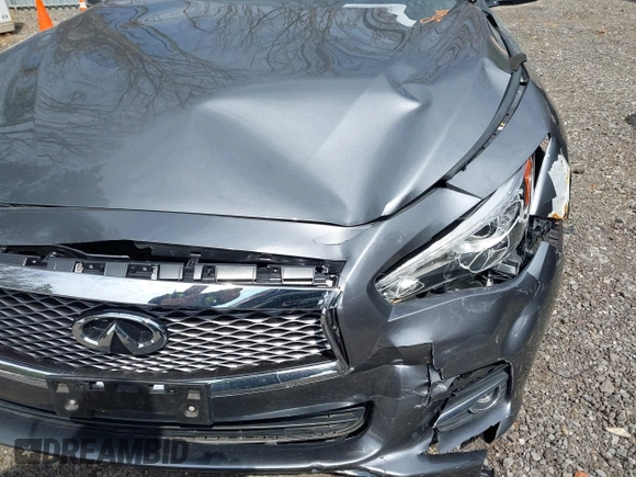 2015 Infiniti Q50 Premium with VIN JN1BV7AR8FM417774, listed as a IAAI auction lot 41909847 with 39,377 mi miles. Bid and sale history available at carsss.com. Image 6.