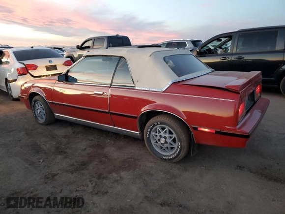 1985 Chevrolet Cavalier with VIN 1G1JE67W1F7185395, listed as a Copart auction lot 80670104 with 5,776 mi miles and Clean Title. Bid and sale history available at DreamBid. Image 2.