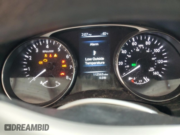 2016 Nissan Rogue SV with VIN 5N1AT2MT1GC767419, listed as a Copart auction lot 52926695 with 112,563 mi miles and Salvage Title. Bid and sale history available at carsss.com. Image 9.