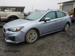 2018 Subaru Impreza Premium z VIN 4S3GTAB66J3721503, wystawiony jako Copart lot #82799024 z przebiegiem 119 185 mil mil oraz Szkoda całkowita • Salvage title. Historia ofert i sprzedaży dostępna na DreamBid. Obrazek 1.