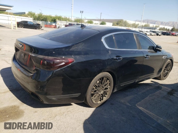 2015 Kia K900 Premium with VIN KNALU4D4XF6024167, listed as a Copart auction lot 61654484 with 34,818 mi miles and Salvage Title. Bid and sale history available at carsss.com. Image 3.