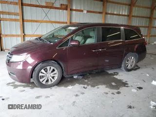 2014 Honda Odyssey EX-L with VIN 5FNRL5H64EB030633, listed as a Copart auction lot 57848505 with 160,496 mi miles and Salvage title. Bid and sale history available at DreamBid. Image 1.