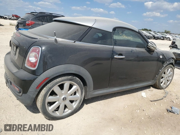 2012 MINI Coupe S z VIN WMWSX3C53CT154716, wystawiony jako Copart lot #71780654 z przebiegiem 101 260 mil mil oraz Szkoda całkowita • Salvage title. Historia ofert i sprzedaży dostępna na DreamBid. Obrazek 3.