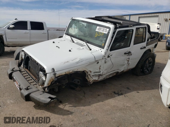 2018 Jeep Wrangler Unlimited Sport S z VIN 1C4HJWDG4JL855603, wystawiony jako Copart lot #49913815 z przebiegiem Nie podano mil oraz Szkoda całkowita • Salvage title. Historia ofert i sprzedaży dostępna na DreamBid. Obrazek 1.