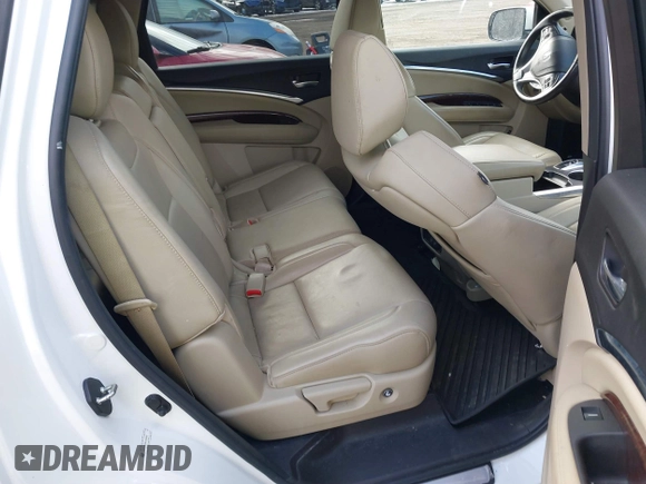 2017 Acura MDX with VIN 5J8YD4H36HL008483, listed as a IAAI auction lot 41404900 with 89,934 mi miles. Bid and sale history available at carsss.com. Image 8.