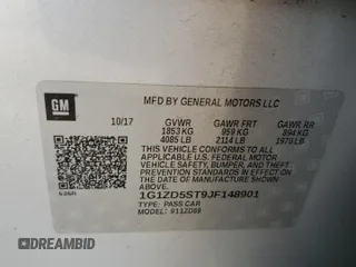2018 Chevrolet Malibu LT z VIN 1G1ZD5ST9JF148901, wystawiony jako Copart lot #55368405 z przebiegiem 104 643 mil mil oraz Szkoda całkowita • Salvage title. Historia ofert i sprzedaży dostępna na DreamBid. Obrazek 12.
