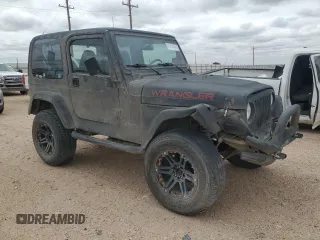1998 Jeep Wrangler Sahara with VIN 1J4FY49S0WP749826, listed as a Copart auction lot 55174205 with 203,574 mi miles and Salvage title. Bid and sale history available at DreamBid. Image 4.