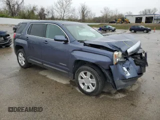 2013 GMC Terrain SLE with VIN 2GKALMEK7D6142568, listed as a Copart auction lot 51605435 with 107,536 mi miles and Salvage Title. Bid and sale history available at DreamBid. Image 4.