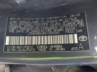 2010 Toyota Prius II with VIN JTDKN3DU8A1065263, listed as a IAAI auction lot 42112721 with 1 mi miles. Bid and sale history available at carsss.com. Image 9.