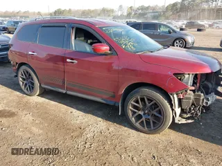 2018 Nissan Pathfinder Platinum with VIN 5N1DR2MM6JC640046, listed as a IAAI auction lot 42106598 with 55,643 mi miles and . Bid and sale history available at DreamBid. Image 1.